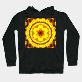 Retro Mandala Flower Yellow and Orange Hoodie